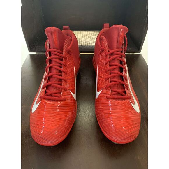 Nike Zoom Air Comfort Mike Trout 7 Metal Baseball Cleats - Red / White-Sz 15 NEW - Picture 3 of 6